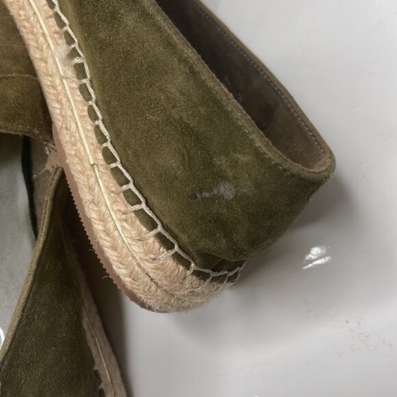 Aldo Olive Cowee Suede Espadrilles Size 8 - Picture 10 of 10